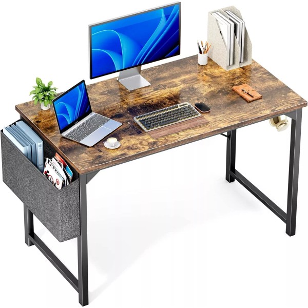 JHK 47" Brown Home Office Computer Wood Writing Study Desk