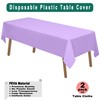 Lavender Plastic Tablecloths 2 Pack Lilac Disposable Table Covers 54