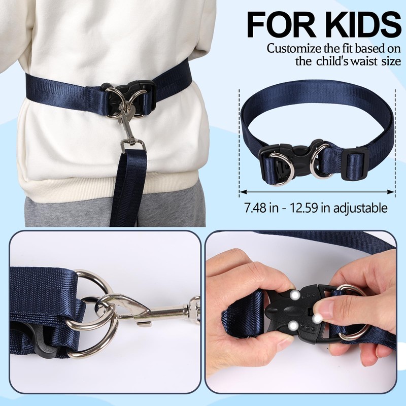 Secure Waist Leash Harness for Big Kids with Adjustable Tether