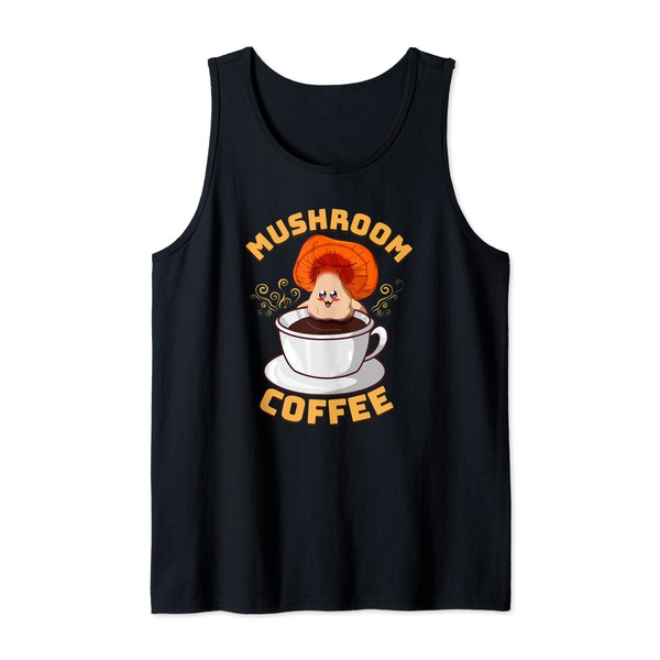 Mushroom Coffee Hilarious Reishi Mushroom Soaking In Coffee Tank Top