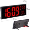 Lunartec Digital Wall Clocks: Set of 2 LED Wall &