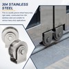 sourcing map V Groove Wheel with Bracket, Stainless Steel Track