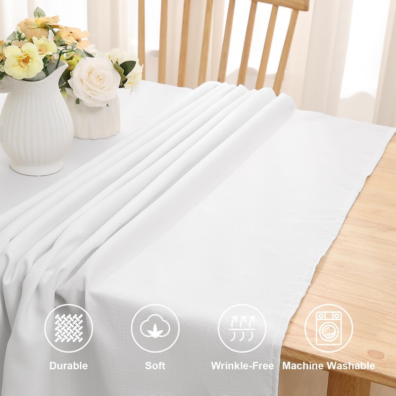 smiry Linen Table Cloth Rectangle 140x180 cm Wipe Clean Tablecloth