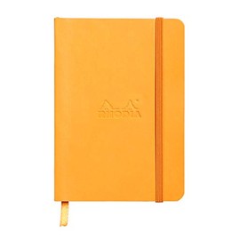 Rhodia Rhodiarama SoftCover Notebook - 72 Lined Sheets - 4 x 5 1/2 - Orange Cover (117315C)