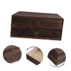 TEHAUX 1pc Desktop Drawer Organizer Retro Design Storage Box for