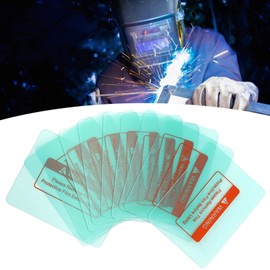 10pcs Welding Protective Lens,Round Corner,116 x 90mm / 4.6 x 3.5inch Clear Cover Lens for Welding Helmet Hood Mask