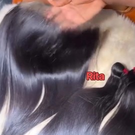 Raw Vietnamese Burmese Curly Human Hair Glueless 13*6 HD Lace Frontal 4*4 2*6 Closure Small Knots Preplucked Hairline Baby Haircolor: Straight, stretched length: 20inches, toupee size: HD 4x4