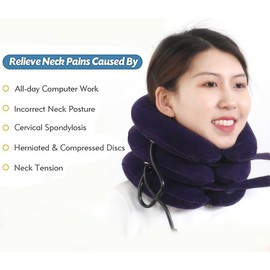 Neck Traction Devices are for Used to Relieve Neck Pain, Adjustable Inflatable Neck Stretchers Neck Supports, Cervical Traction Pillows are Used to Relieve Neck Pressure and Neck Tension