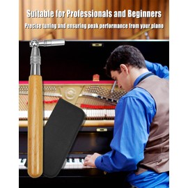 36 Pcs Professional Piano Tuning Kit, Piano Tuner Tool Set with Piano Tuning Hammer, Tuning Wrench, Wrench Fastener, Tuning Mute and Portable Case for Professionals and Beginners