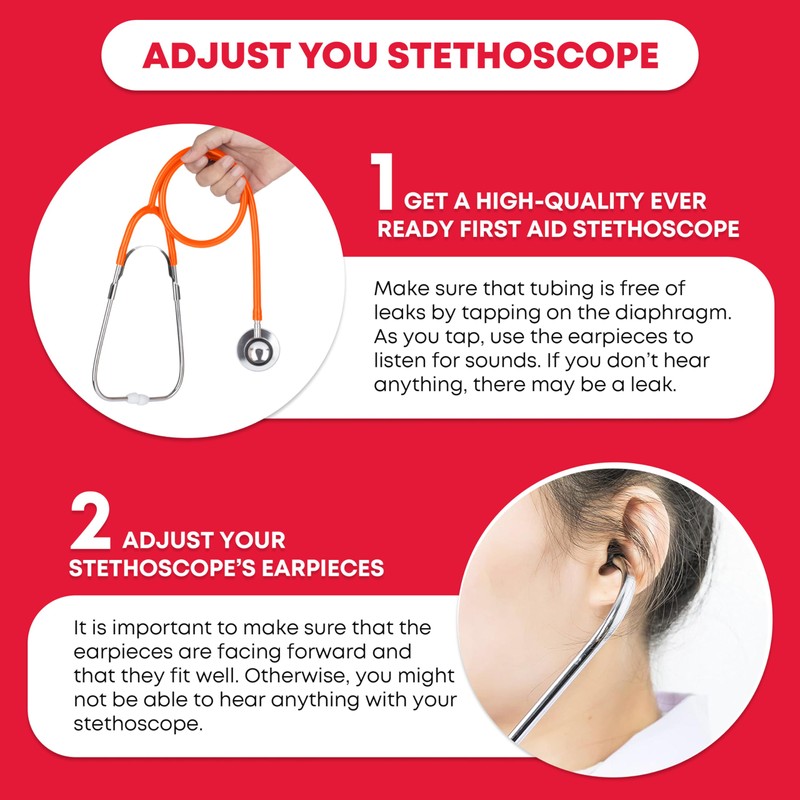 Ever Ready First Aid Dual Head Stethoscope - Orange