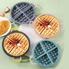 Wisnewth Silicone Waffle Pan Set (2 PSC), 17cm Round Non-Stick