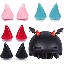 Pack of 8 Motorcycle Helmet Horns Motorcycle Helmet Horns Corner Decoration Motorcycle Helmet Devil Horns Devil Horns with Suction Cup Motorcycle Helmet Devil Horns Helmet Decoration