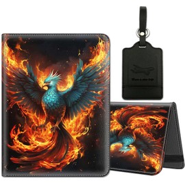 Passport Holder for Travel with Luggage Tag, PU Leather Passport Wallet with RFID Blocking for Women Men, Multi Card Slot Passport Cover Case, Sloth, Yu-Passport Holder-2-38, Contemporary