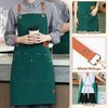 YSJCHEBS 1-Piece Canvas Apron, 1-Piece Hook, Adjustable Apron with Pockets,