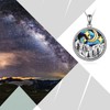 Flpruy Mountain Necklace 925 Sterling Silver Mountain Range Pendant Nature