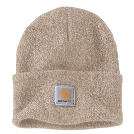 Carhartt Men's Knit Cuffed Beanie, Flaxseed/Oat Milk Marl