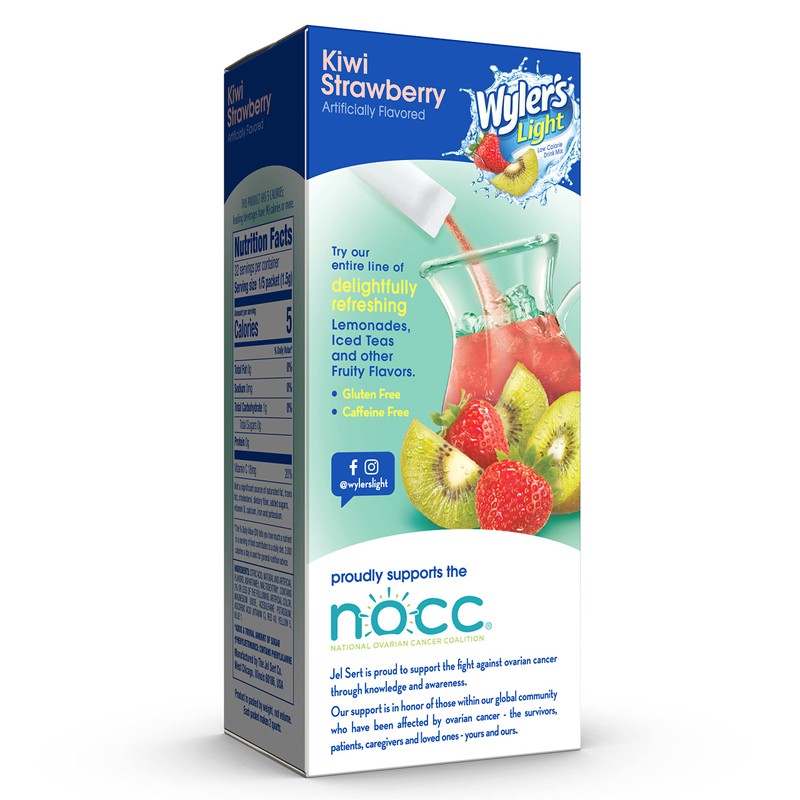Wyler's Light Pitcher Packs, Water Drink Mix, Kiwi Strawberry, 6
