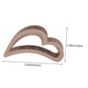 WOONEKY 3pcs Large Frosted Heart Hair Claw Clips Nonslip Hair