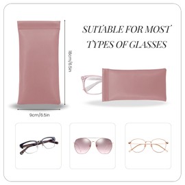 FZSECRIU Pack of 4 Soft Glasses Case (Black, White, Camel, Leopard), Glasses Case (18 x 9 cm), Glasses Case, Glasses Case, Glasses Case, Glasses Case, Leather