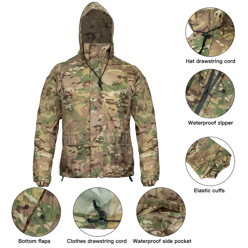LOOGU Rain Suit, Rain Gear for Men Waterproof, Lightweight Rain
