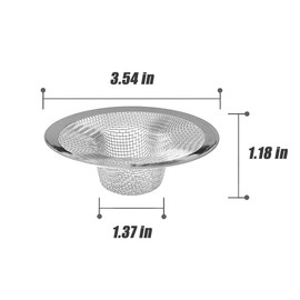 Shower Hair Drain Catcher, Stainless Steel Hair Catcher for Sink Bathroom Tub Drain Hair Catcher 2 Pcs By Lechay (3.54 inch 2pcs)