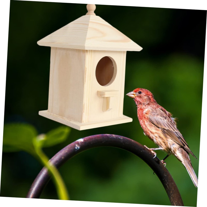 Sosoport Elegant Wooden Bird House Garden Nest Bird Feeder Hummingbird