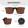Cyxus 1600 Clip-on Sunglasses, Foldable, Polarized Lenses, Flip-up, UV Protection,