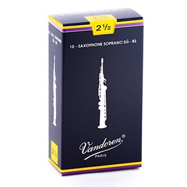 Vandoren Traditional Soprano Saxophone Reeds - Box of 10 - Strength 2.5