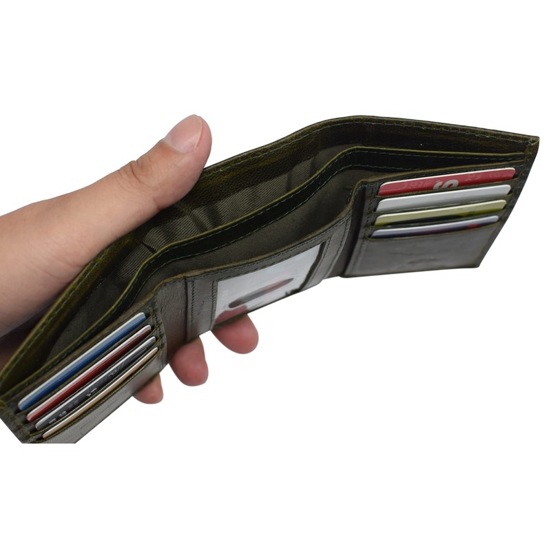 CAZORO Real Cowhide Leather Wallets for Men RFID Blocking Slim