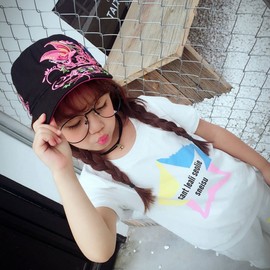 ITODA Baseball Cap Parent-Child Leisure Hat Embroidery Sun Hat Women's Girls Baseball Cap Mother & Children's Hat Snapback Cap Women's Hat Breathable Baseball Cap for Outdoor Leisure, black, Damen Kopfumfang