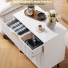 White 3 Drawer Dresser for Bedroom, Fluted Modern Nightstand with