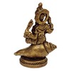 Purpledip Rare Miniature Brass Idol Ganesha On Conch Shankha: Collectible