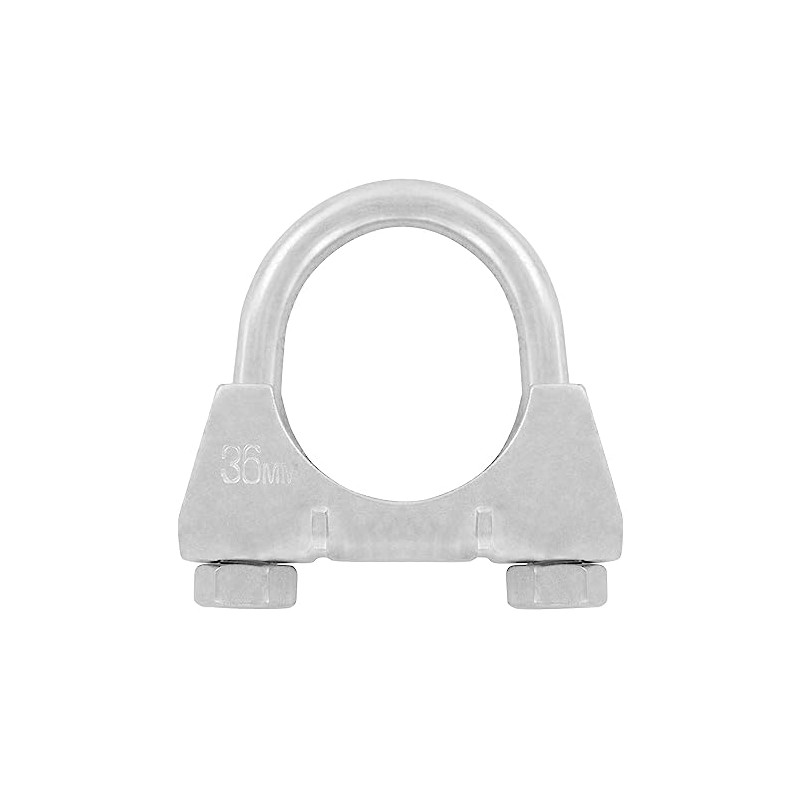 Set of 4 U Bracket Pipe Clamps M8 x 36