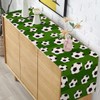 Pudodo Soccer Table Runner Sport Baby Shower Tablecloth Soccer Theme