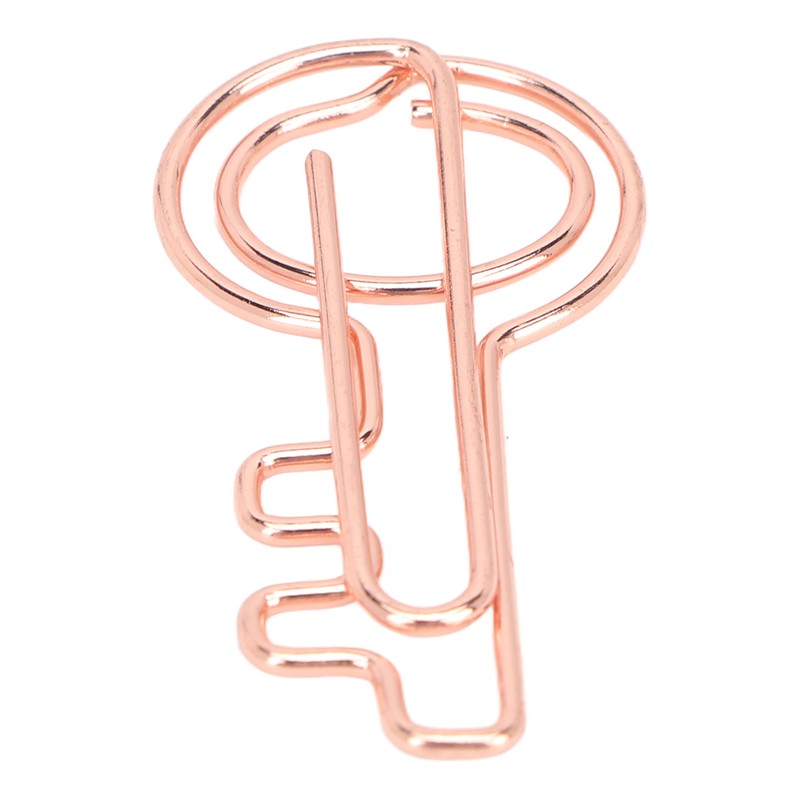 100Pcs Paper Clip Metal Rose Gold Color Urheen Design Paperclip