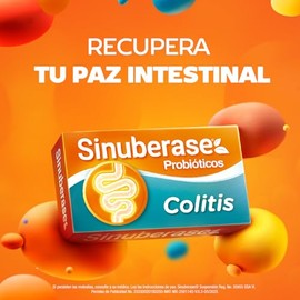 Sinuberase Probióticos en Suspensión Bacillus Clausii 4 Billones UFC 20 Ampolletas de 5 ml. Alivio Prolongado Desde la Raíz para la Colitis           