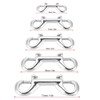 Double Carabiner, Double-Sided Carabiner Hook, Silver Durable Stainless Steel, Double-Sided