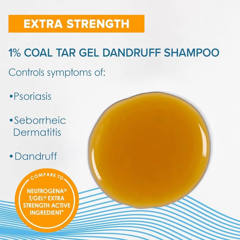 TRUE+REAL Therapeutic T+plus Tar Gel Dandruff ShampooCoal Tar 1.0% Max