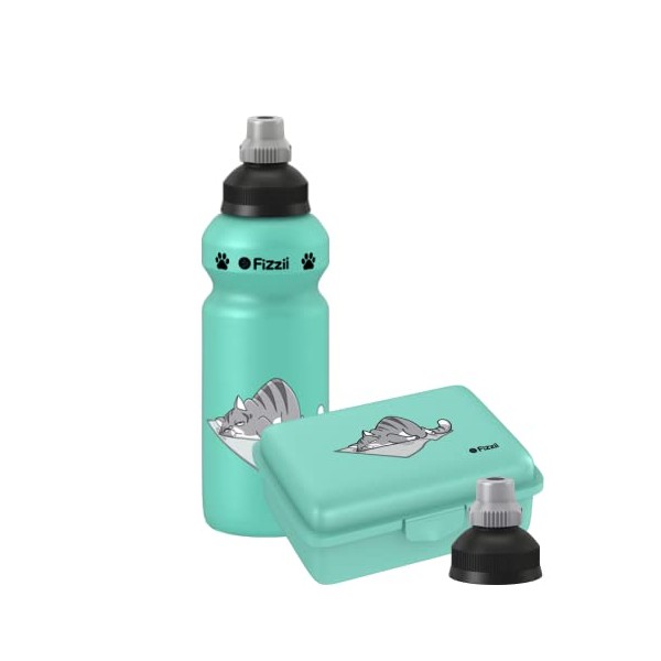 Fizzii Drinking Bottle 500 ml + Lunch Box with Fruit