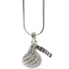 Fashion Jewelry ~ Hollow Back Small Clear Crystal Kisses Pendant