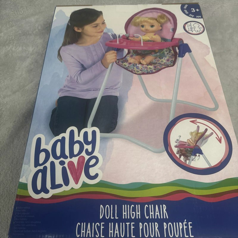 BABY ALIVE, DOLL HIGH CHAIR, RECLINES BACK! for Dolls 18”