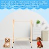 Queekay Kids Clothing Rack, Pine Wooden Clothes Organizer with Storage