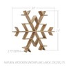 VHC Brands Natural Wooden Snowflake Large 23x23x2.75