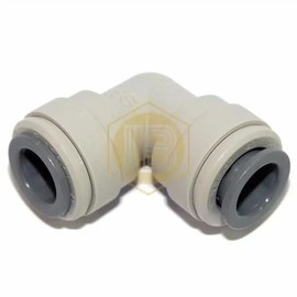 John Guest Equal Elbow 3/8 inch Tube OD x 3/8 inch Tube OD (one supplied)