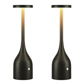 Cordless Table Lamps Set of 2,Small Rechargeable Lamps Battery Operated Lamp Waterproof for Outdoor Patio,Home Dinner,Restaurant Dining,Bar,Portable Wireless Led Table Light 3 Way & Stepless Dimmable