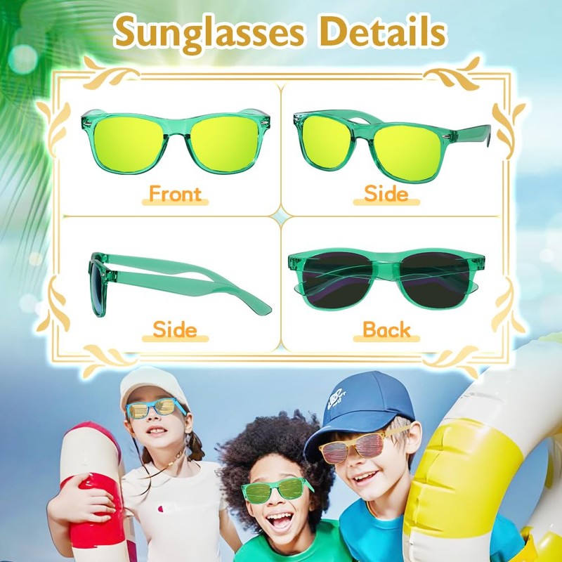 48 Packs Neon Party Sunglasses Bulk with UV 400 Protection