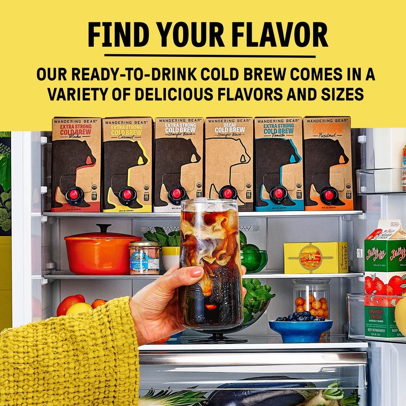 Wandering Bear Straight Black Organic Cold Brew Coffee On Tap,