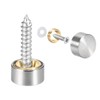 uxcell Mirror Screws Decorative Caps Cover Nails Brushed Stainless Steel