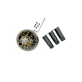 Golden Vein Luxury Shift Knob – Black Gloss with Gold Crackle Design/Universal for 4 Speed / 5 Speed / 6 Speed