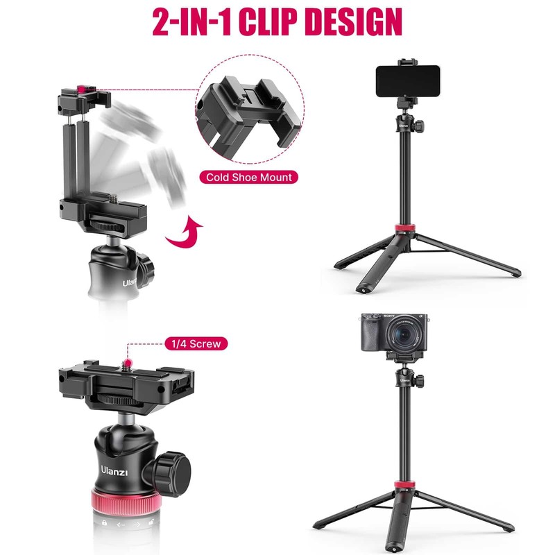 ULANZI MT-44 Selfie Stick Tripod for Phone and Camera -